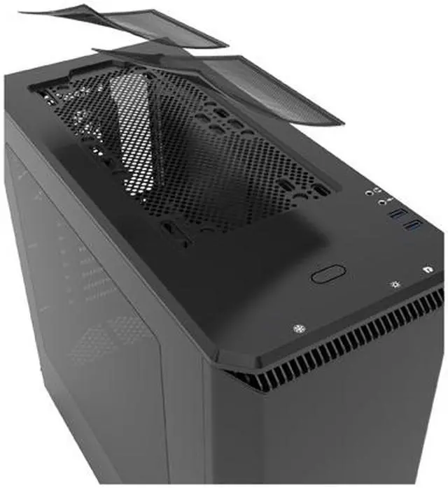 Alt view image 3 of 14 - Phanteks Eclipse P400S Series PH-EC416PSW_BK Satin Black Steel Silent Window ATX Mid Tower Cases with 10 Color RGB Downlight