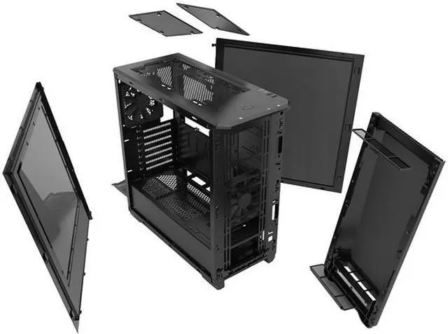 Alt view image 14 of 14 - Phanteks Eclipse P400S Series PH-EC416PSW_BK Satin Black Steel Silent Window ATX Mid Tower Cases with 10 Color RGB Downlight
