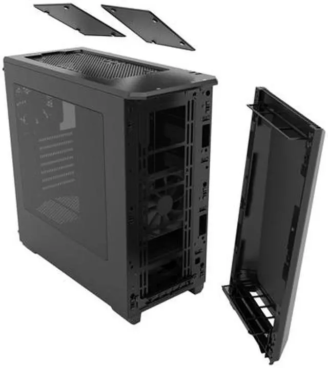 Alt view image 2 of 14 - Phanteks Eclipse P400S Series PH-EC416PSW_BK Satin Black Steel Silent Window ATX Mid Tower Cases with 10 Color RGB Downlight