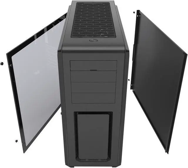 Alt view image 3 of 20 - Phanteks Enthoo Luxe PH-ES614LTG_BK Black Aluminum Faceplates Tempered Glass Panel Steel Chassis ATX Full Tower Computer Case