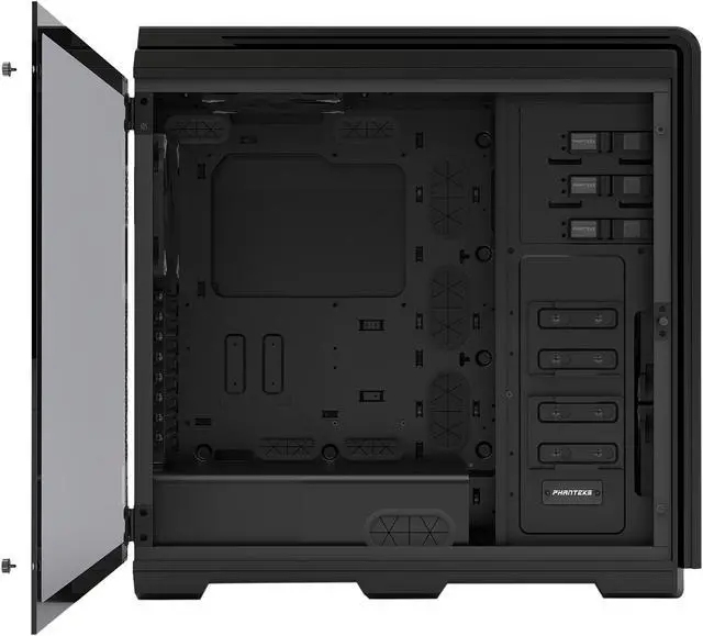 Alt view image 6 of 20 - Phanteks Enthoo Luxe PH-ES614LTG_BK Black Aluminum Faceplates Tempered Glass Panel Steel Chassis ATX Full Tower Computer Case