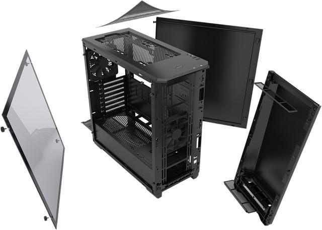 Alt view image 9 of 13 - Phanteks Eclipse P400 PH-EC416PTG_BK Satin Black Tempered Glass/Steel ATX Mid Tower Computer Case