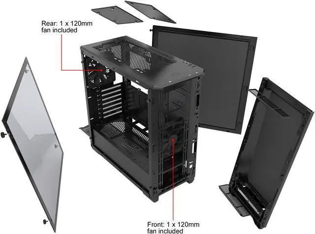 Alt view image 8 of 13 - Phanteks Eclipse P400S PH-EC416PSTG_BK Silent Edition Satin Black Tempered Glass/Steel RGB ATX Mid Tower Computer Case
