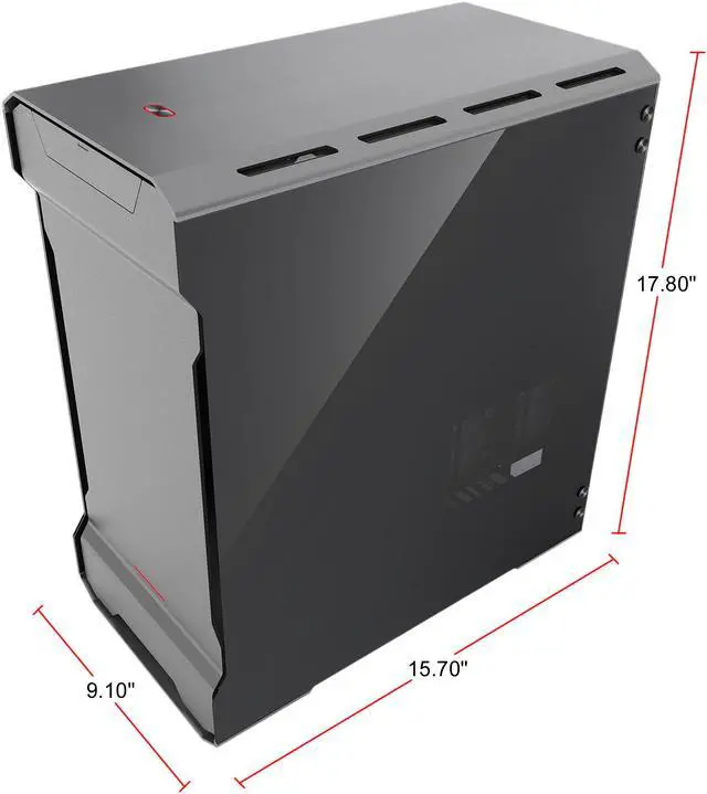 Alt view image 3 of 20 - Phanteks Enthoo Evolv PH-ES314ETG_AG Anthracite Gray Aluminum (3mm), Tempered Glass (3mm), Steel Chassis Micro ATX Tower Computer Case