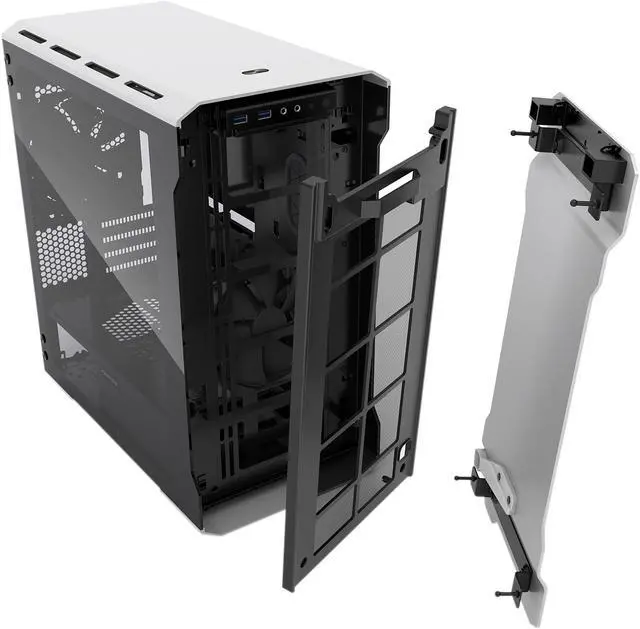Alt view image 9 of 20 - Phanteks Enthoo Evolv PH-ES314ETG_GS Galaxy Silver Aluminum (3mm), Tempered Glass (3mm), Steel Chassis Micro ATX Tower Computer Case