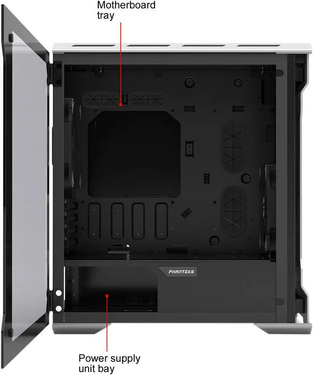 Alt view image 7 of 20 - Phanteks Enthoo Evolv PH-ES314ETG_GS Galaxy Silver Aluminum (3mm), Tempered Glass (3mm), Steel Chassis Micro ATX Tower Computer Case