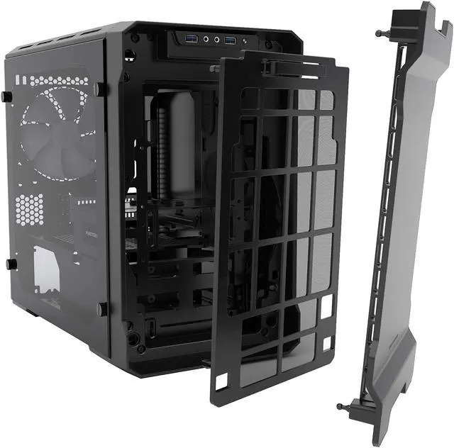 Alt view image 12 of 17 - Phanteks Enthoo Evolv ITX Tempered Glass PH-ES215PTG_BK Black Steel plates, Plastic, Steel chassis Mini-ITX Tower Computer Case
