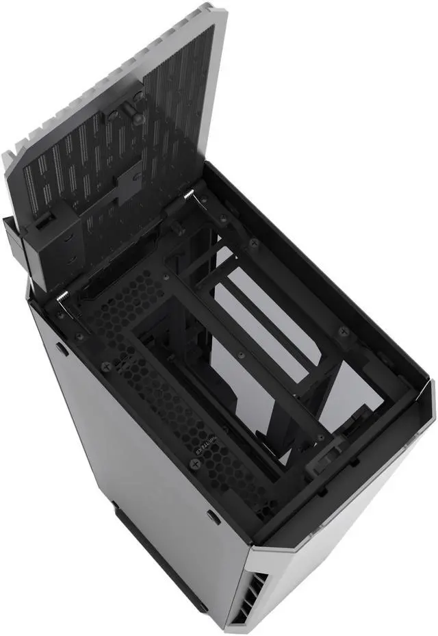Alt view image 6 of 14 - Phanteks Enthoo Evolv Shift X PH-ES217XE_AG Anthracite Gray Anodized aluminium panels, Powder coated steel chassis, Tempered glass side panels Mini-ITX Tower Computer Case Support SFX, SFX-L, ATX (limited to 160mm) Power Supply