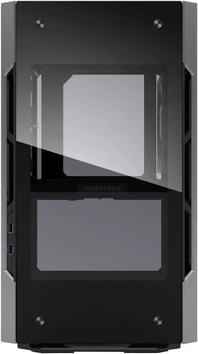 Alt view image 12 of 14 - Phanteks Enthoo Evolv Shift PH-ES217E_AG Anthracite Gray Anodized aluminium panels, Powder coated steel chassis, Tempered glass side panels Mini-ITX Tower Computer Case Support SFX, SFX-L Power Supply