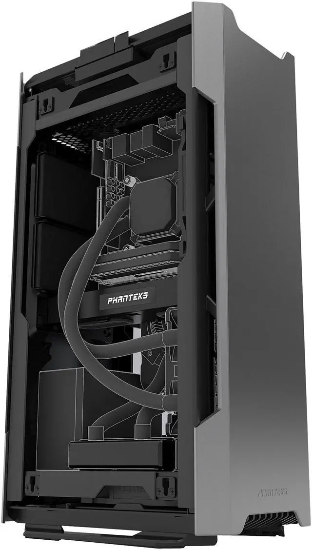 Alt view image 2 of 14 - Phanteks Enthoo Evolv Shift PH-ES217E_AG Anthracite Gray Anodized aluminium panels, Powder coated steel chassis, Tempered glass side panels Mini-ITX Tower Computer Case Support SFX, SFX-L Power Supply