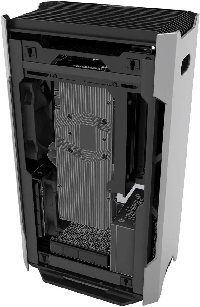 Alt view image 3 of 14 - Phanteks Enthoo Evolv Shift PH-ES217E_AG Anthracite Gray Anodized aluminium panels, Powder coated steel chassis, Tempered glass side panels Mini-ITX Tower Computer Case Support SFX, SFX-L Power Supply