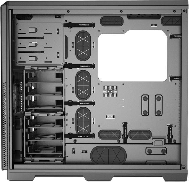Alt view image 4 of 18 - Phanteks Enthoo Pro TG PH-ES614PTG_BK Integrated RGB Lighting Control Tempered Glass Side Panel ATX Full Tower Computer Case - Black