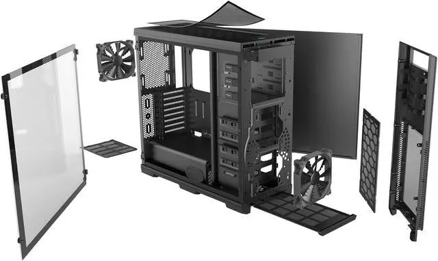 Alt view image 14 of 18 - Phanteks Enthoo Pro TG PH-ES614PTG_BK Integrated RGB Lighting Control Tempered Glass Side Panel ATX Full Tower Computer Case - Black