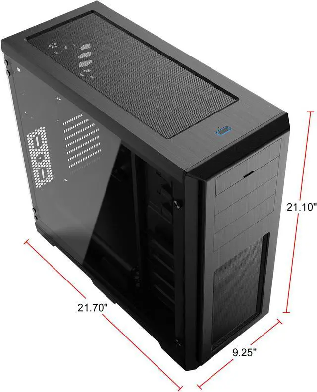 Alt view image 9 of 18 - Phanteks Enthoo Pro TG PH-ES614PTG_BK Integrated RGB Lighting Control Tempered Glass Side Panel ATX Full Tower Computer Case - Black