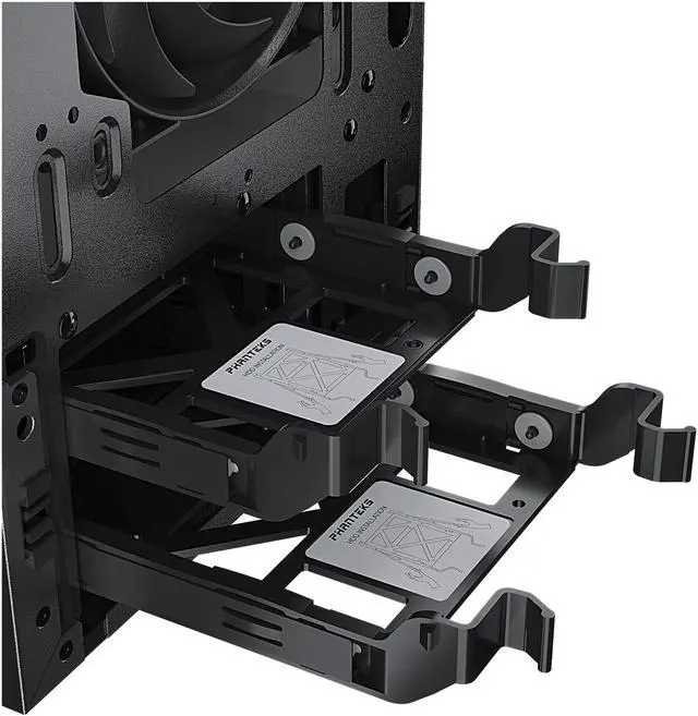 Alt view image 13 of 15 - Phanteks Eclipse P350X PH-EC350PTG_DBK Black Steel / Tempered Glass Compact E-ATX Mid-Tower Computer Case with Integrated Digital RGB LEDs