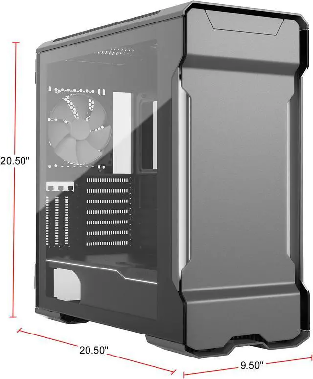 Alt view image 4 of 20 - Phanteks Enthoo Evolv X PH-ES518XTG_DAG01 Anthracite Gray Aluminum ATX Mid Tower Computer Case
