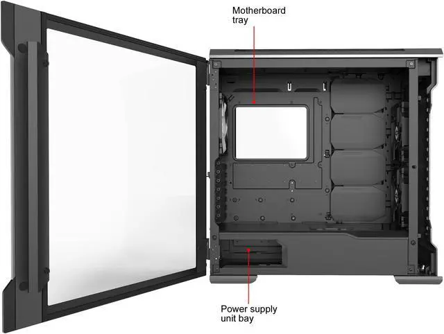 Alt view image 10 of 20 - Phanteks Enthoo Evolv X PH-ES518XTG_DAG01 Anthracite Gray Aluminum ATX Mid Tower Computer Case