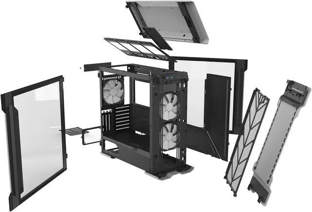 Alt view image 18 of 20 - Phanteks Enthoo Evolv X PH-ES518XTG_DGS01 Galaxy Silver ATX Mid Tower Computer Case