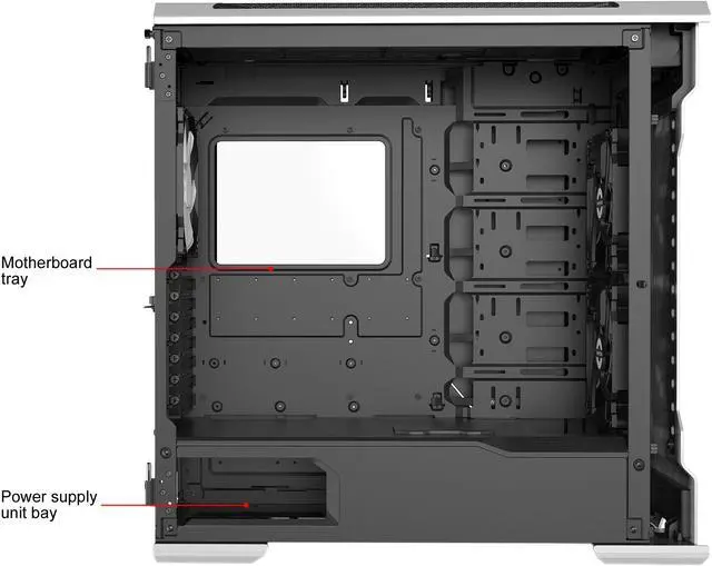 Alt view image 13 of 20 - Phanteks Enthoo Evolv X PH-ES518XTG_DGS01 Galaxy Silver ATX Mid Tower Computer Case