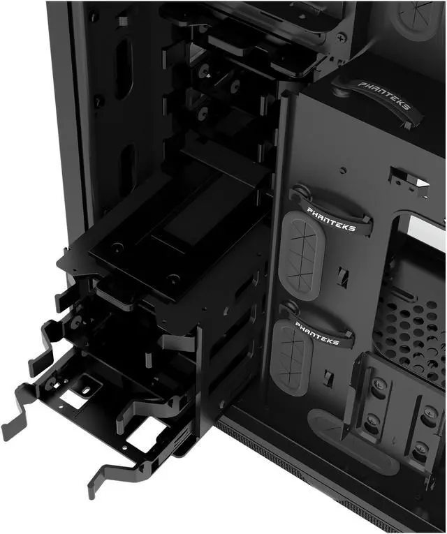 Alt view image 12 of 19 - Phanteks Enthoo Mini XL Dual System PH-ES414DS_BK02 Black Aluminum Faceplates, Steel Chassis Super Micro Tower Computer Case