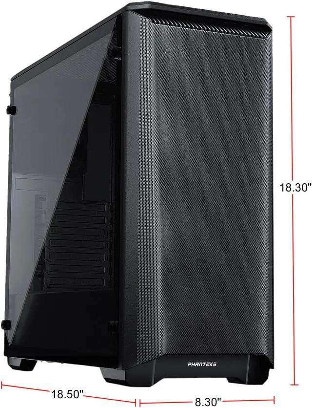 Alt view image 2 of 11 - Phanteks Eclipse P400A PH-EC400ATG_BK01 Black Steel / Tempered Glass ATX Mid Tower Computer Case