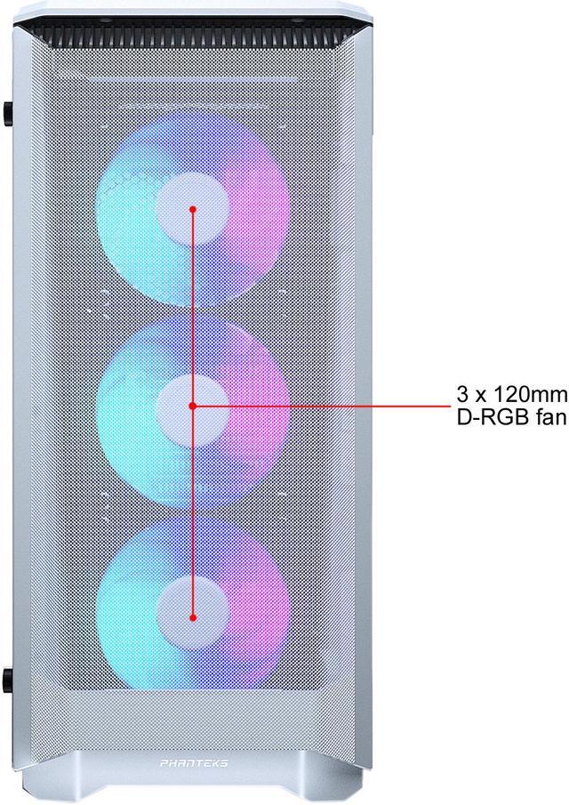 Alt view image 11 of 12 - Phanteks Eclipse P400A PH-EC400ATG_DWT01 White Steel / Tempered Glass ATX Mid Tower Computer Case