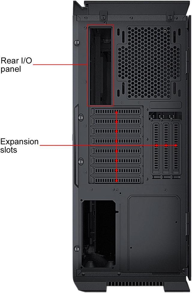 Alt view image 20 of 20 - Phanteks Enthoo 719 High Performance Full Tower - Tempered Glass, Aluminum Panel, Dual System/PSU Support, Massive Storage, Fan Hub, Digital RGB Lighting - Satin Black