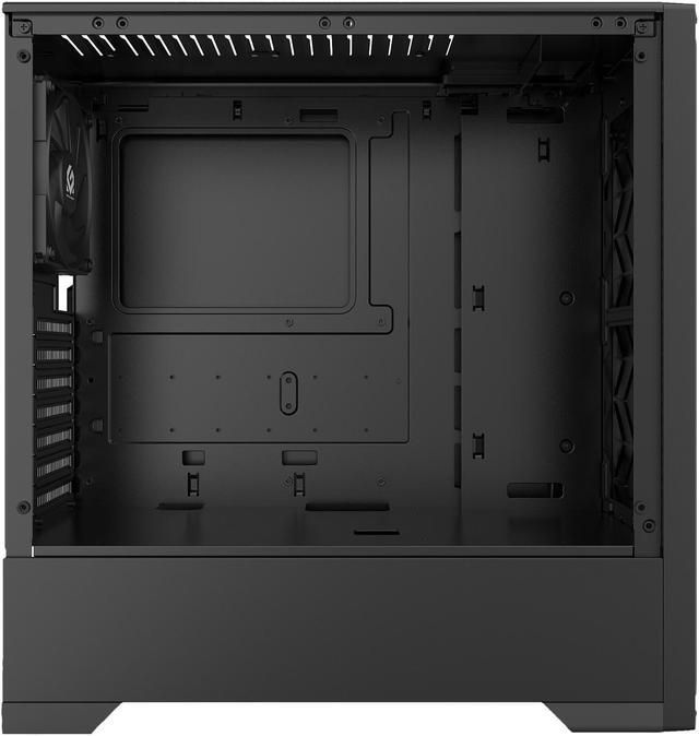 Alt view image 5 of 13 - Metallic Gear Neo Silent Mid Tower ATX Chassis, Silent Front Panel, Tempered Glass Side Panel, Skiron Fan, Black