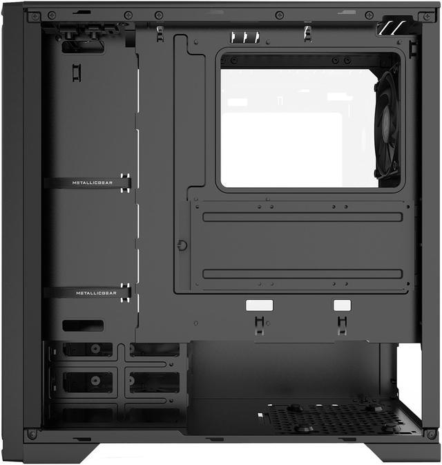 Alt view image 6 of 13 - Metallic Gear Neo Silent Mid Tower ATX Chassis, Silent Front Panel, Tempered Glass Side Panel, Skiron Fan, Black