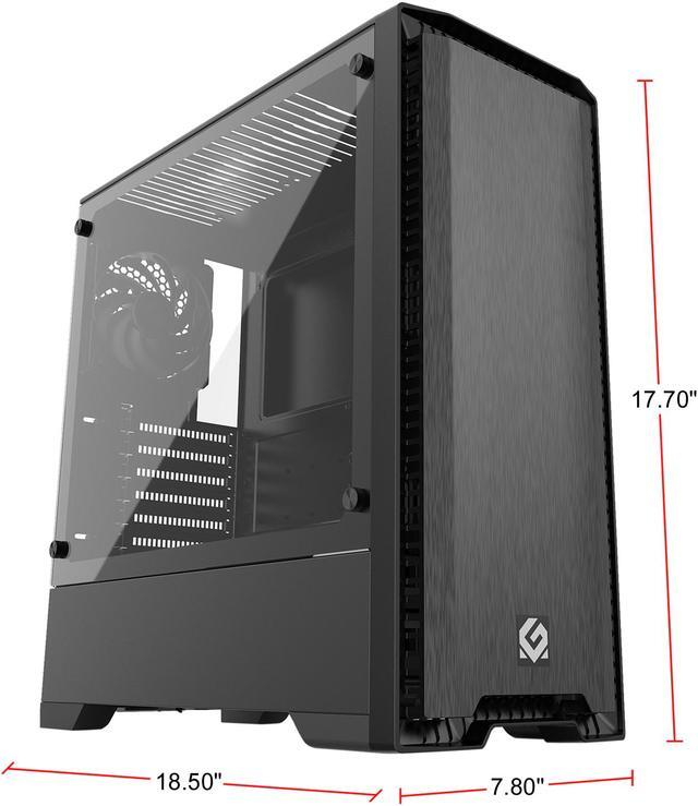Alt view image 11 of 13 - Metallic Gear Neo Silent Mid Tower ATX Chassis, Silent Front Panel, Tempered Glass Side Panel, Skiron Fan, Black