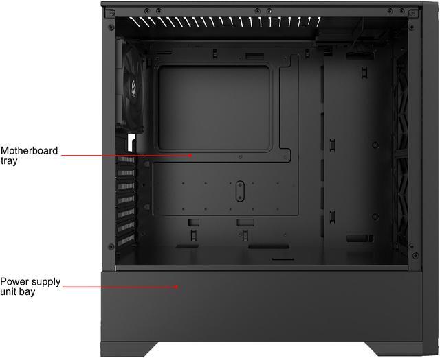 Alt view image 12 of 13 - Metallic Gear Neo Silent Mid Tower ATX Chassis, Silent Front Panel, Tempered Glass Side Panel, Skiron Fan, Black