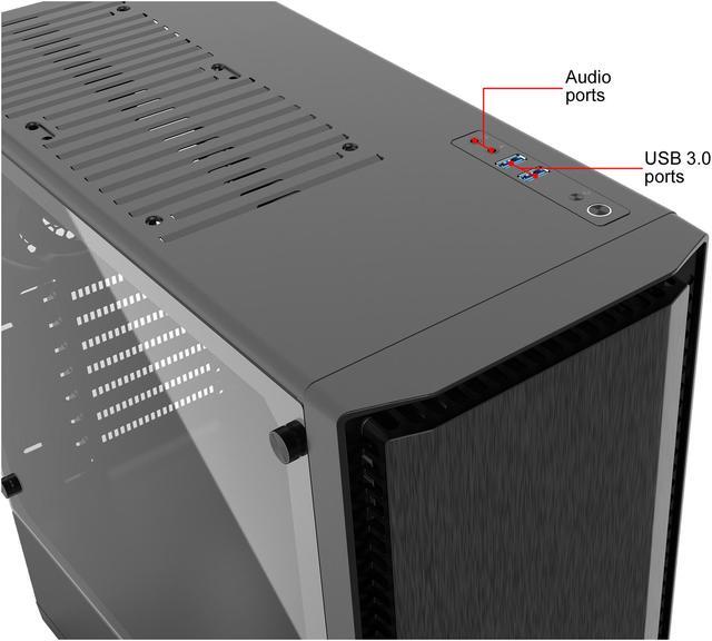 Alt view image 13 of 13 - Metallic Gear Neo Silent Mid Tower ATX Chassis, Silent Front Panel, Tempered Glass Side Panel, Skiron Fan, Black