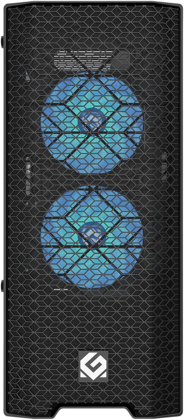 Alt view image 2 of 13 - Metallic Gear Neo Air ATX Mid Tower High Airflow Mesh Front Design, 2x 120mm RGB Skiron Fans, RGB Controller, Black