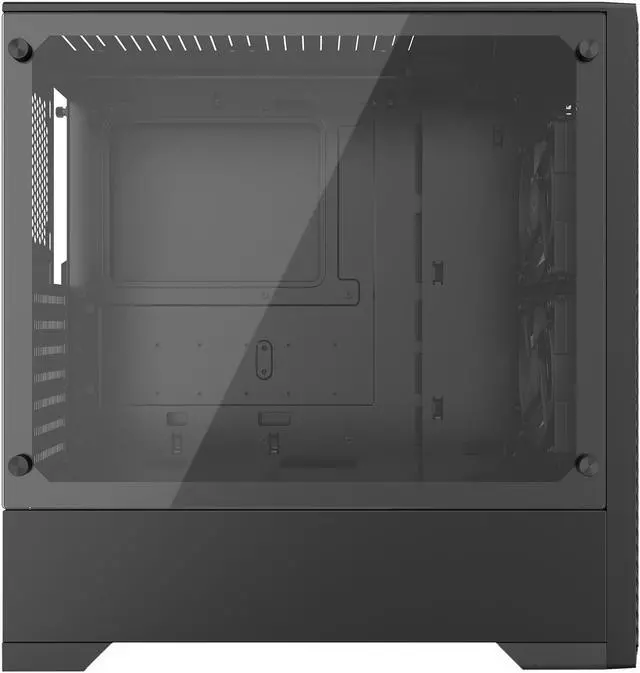 Alt view image 3 of 13 - Metallic Gear Neo Air ATX Mid Tower High Airflow Mesh Front Design, 2x 120mm RGB Skiron Fans, RGB Controller, Black