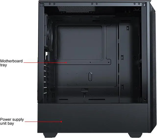 Alt view image 6 of 12 - Phanteks Eclipse P300A High Airflow Full-Metal Mesh Design, Compact ATX Mid-Tower, 120mm Black Case Fan, Black, PH-EC300ATG_BK01