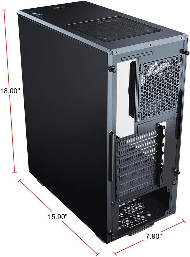 Alt view image 12 of 12 - Phanteks Eclipse P300A High Airflow Full-Metal Mesh Design, Compact ATX Mid-Tower, 120mm Black Case Fan, Black, PH-EC300ATG_BK01