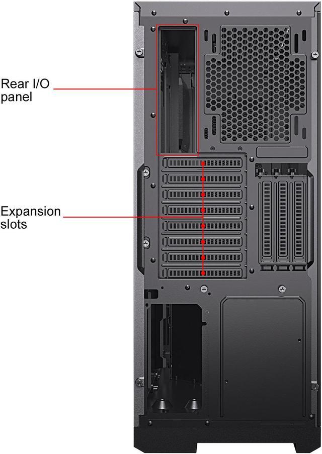 Alt view image 12 of 12 - Phanteks Enthoo Pro 2 Full Tower, High-performance Fabric Mesh, Tempered Glass, Dual System/PSU Support, Massive Storage, Digital-RGB Lighting, Black