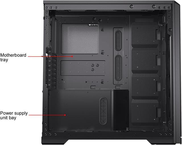 Alt view image 7 of 12 - Phanteks Enthoo Pro 2 Full Tower, High-performance Fabric Mesh, Tempered Glass, Dual System/PSU Support, Massive Storage, Digital-RGB Lighting, Black