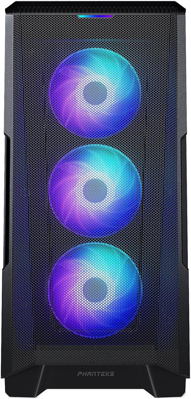 Alt view image 3 of 12 - Phanteks Eclipse P500A High Airflow Full-metal Mesh Design, ATX Mid-tower, Digital-RGB Lighting, 140mm D-RGB Case Fans, Tempered Glass, Dual System Capable, Black