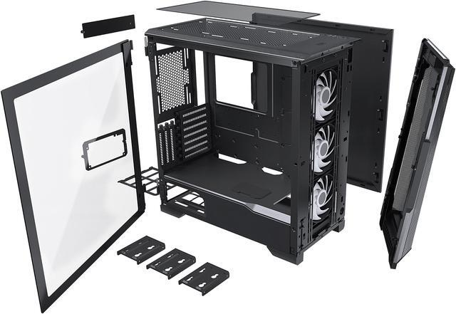 Alt view image 8 of 12 - Phanteks Eclipse P500A High Airflow Full-metal Mesh Design, ATX Mid-tower, Digital-RGB Lighting, 140mm D-RGB Case Fans, Tempered Glass, Dual System Capable, Black