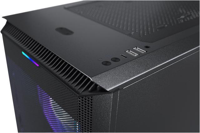 Alt view image 9 of 12 - Phanteks Eclipse P500A High Airflow Full-metal Mesh Design, ATX Mid-tower, Digital-RGB Lighting, 140mm D-RGB Case Fans, Tempered Glass, Dual System Capable, Black