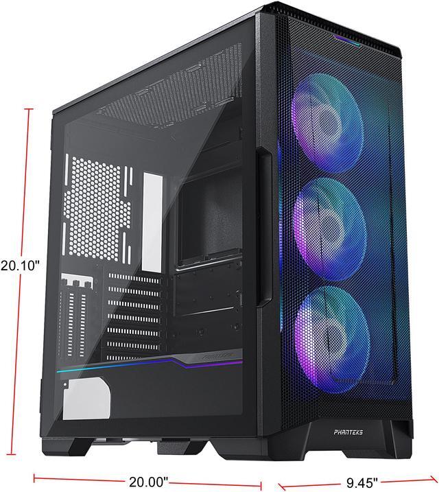 Alt view image 2 of 12 - Phanteks Eclipse P500A High Airflow Full-metal Mesh Design, ATX Mid-tower, Digital-RGB Lighting, 140mm D-RGB Case Fans, Tempered Glass, Dual System Capable, Black