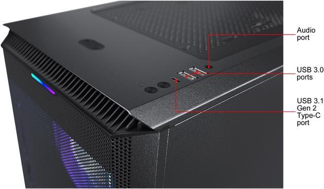 Alt view image 10 of 12 - Phanteks Eclipse P500A High Airflow Full-metal Mesh Design, ATX Mid-tower, Digital-RGB Lighting, 140mm D-RGB Case Fans, Tempered Glass, Dual System Capable, Black