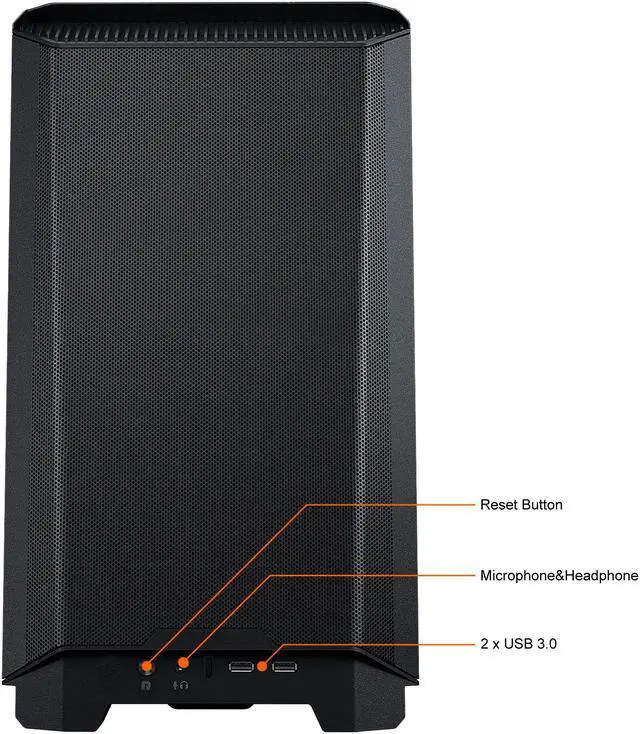 Alt view image 5 of 11 - Phanteks Eclipse P200A Performance, high airflow Ultra-fine mesh design, mini-ITX tower, 120mm black case fans