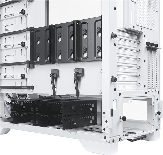Alt view image 7 of 10 - Phanteks Eclipse P600S Hybrid Silent and Performance ATX chassis - Tempered Glass, Fabric Filter, Dual System Support, Massive Storage, PWM Hub, Sound Dampening Panels, Matte White