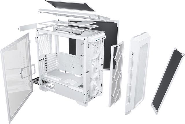 Alt view image 10 of 10 - Phanteks Eclipse P600S Hybrid Silent and Performance ATX chassis - Tempered Glass, Fabric Filter, Dual System Support, Massive Storage, PWM Hub, Sound Dampening Panels, Matte White