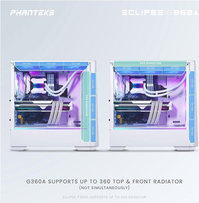 Phanteks Eclipse G360A PH-EC360ATG_DMW02 Matte White Computer Case