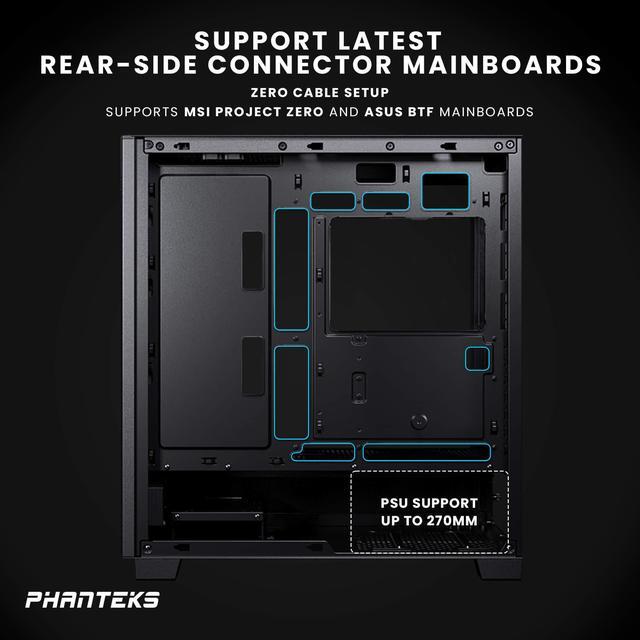 Alt view image 4 of 5 - Phanteks XT Pro, Mid-Tower Gaming Chassis, High Airflow Performance Mesh, Tempered Glass Window, 1x M25-120 Black fan included,  Black