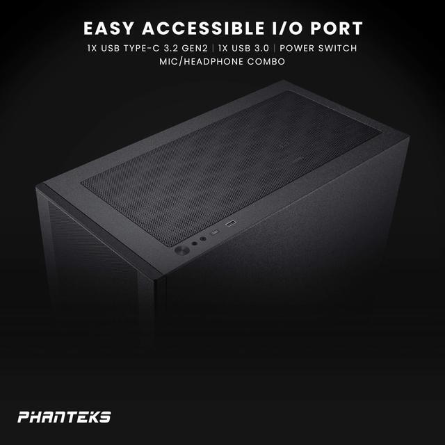 Alt view image 6 of 5 - Phanteks XT Pro Ultra, Mid-Tower Gaming Chassis, 4x M25-140 Fans Included, High Airflow Performance Mesh, Tempered Glass Window, USB-C 3.2 Gen2, Black