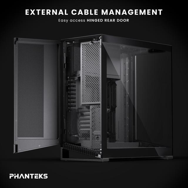 Alt view image 4 of 8 - Phanteks NV9 MKII, Showcase Full-Tower Chassis, Rear-Connect MB Support, Integrated D/A-RGB Lighting, Seamless Tempered Glass Design, 11x 140mm Fan Positions, Black